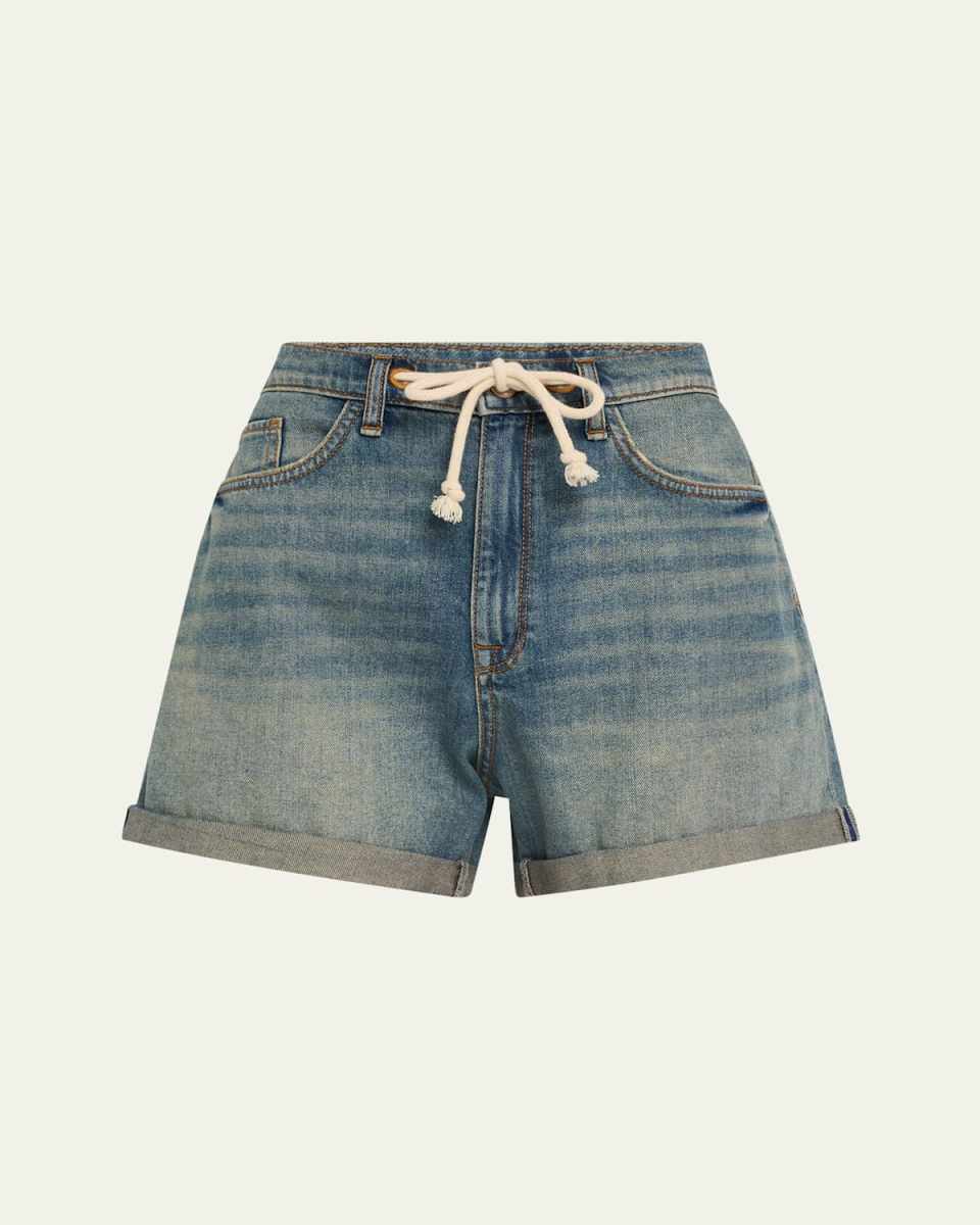 Lucille Denim Drawstring Shorts
